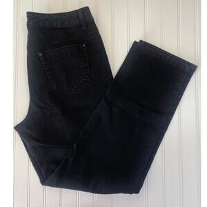 Bandolini Amy Black Straight Leg Jeans Denim Size Womens 14